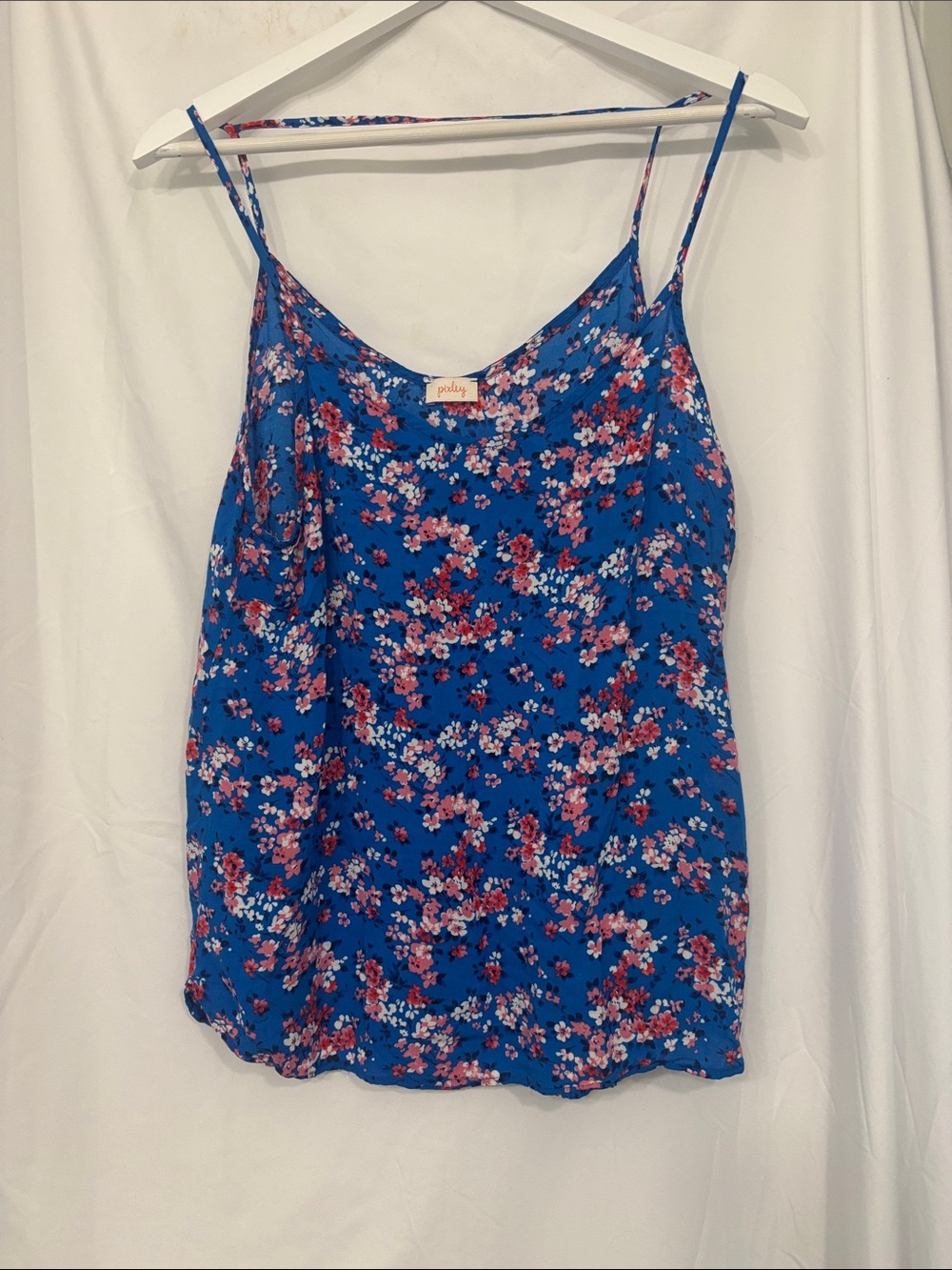 Pixley Blue Floral Spaghetti Strap Camisole